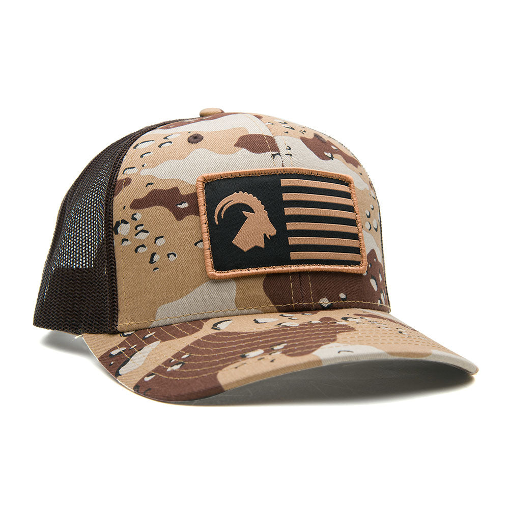 MTNTOUGH Tactical Patch Trucker - Desert Camo/Brown
