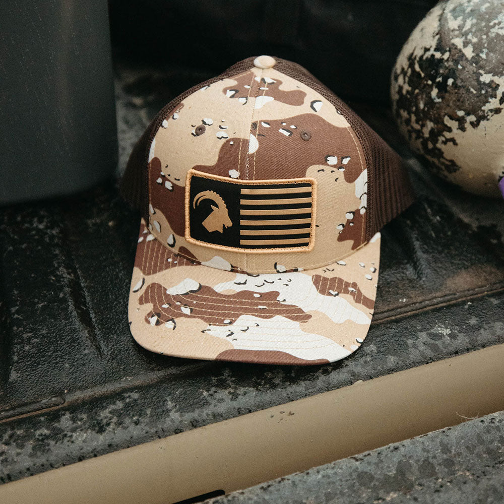MTNTOUGH Tactical Patch Trucker - Desert Camo/Brown