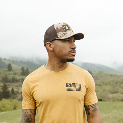 MTNTOUGH Tactical Patch Trucker - Desert Camo/Brown