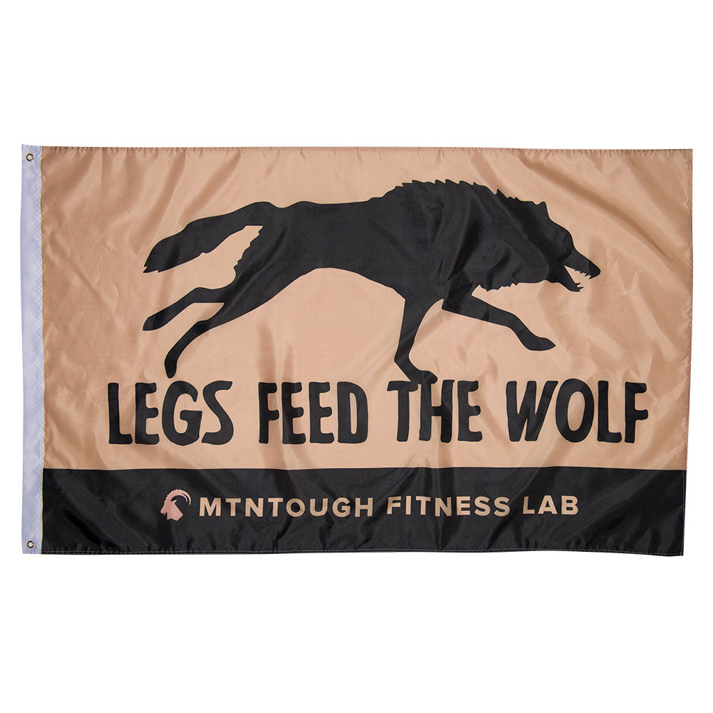 MTNTOUGH "Legs Feed The Wolf" Gym Flag