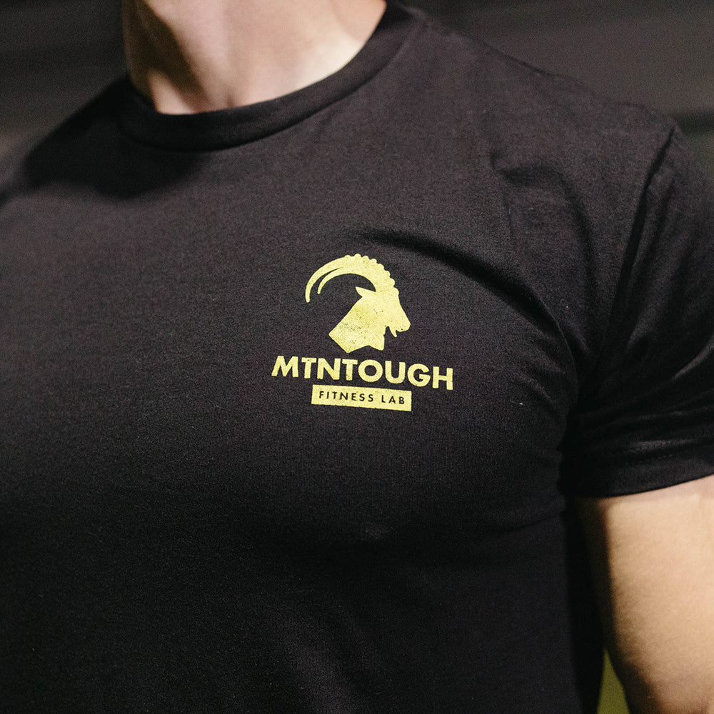 MTNTOUGH MTN THICC Shirt - Distressed Logo Black