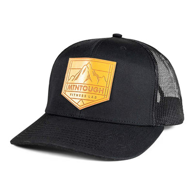 MTNTOUGH Mountain Leather Patch Trucker - Black/Black