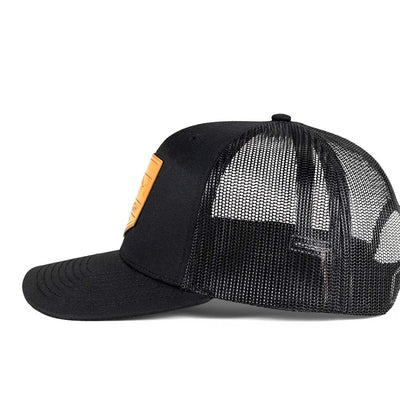 MTNTOUGH Mountain Leather Patch Trucker - Black/Black