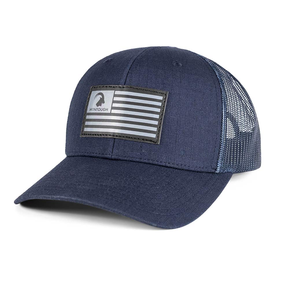 MTNTOUGH  Ibex Flag Tactical Trucker - Navy Blue