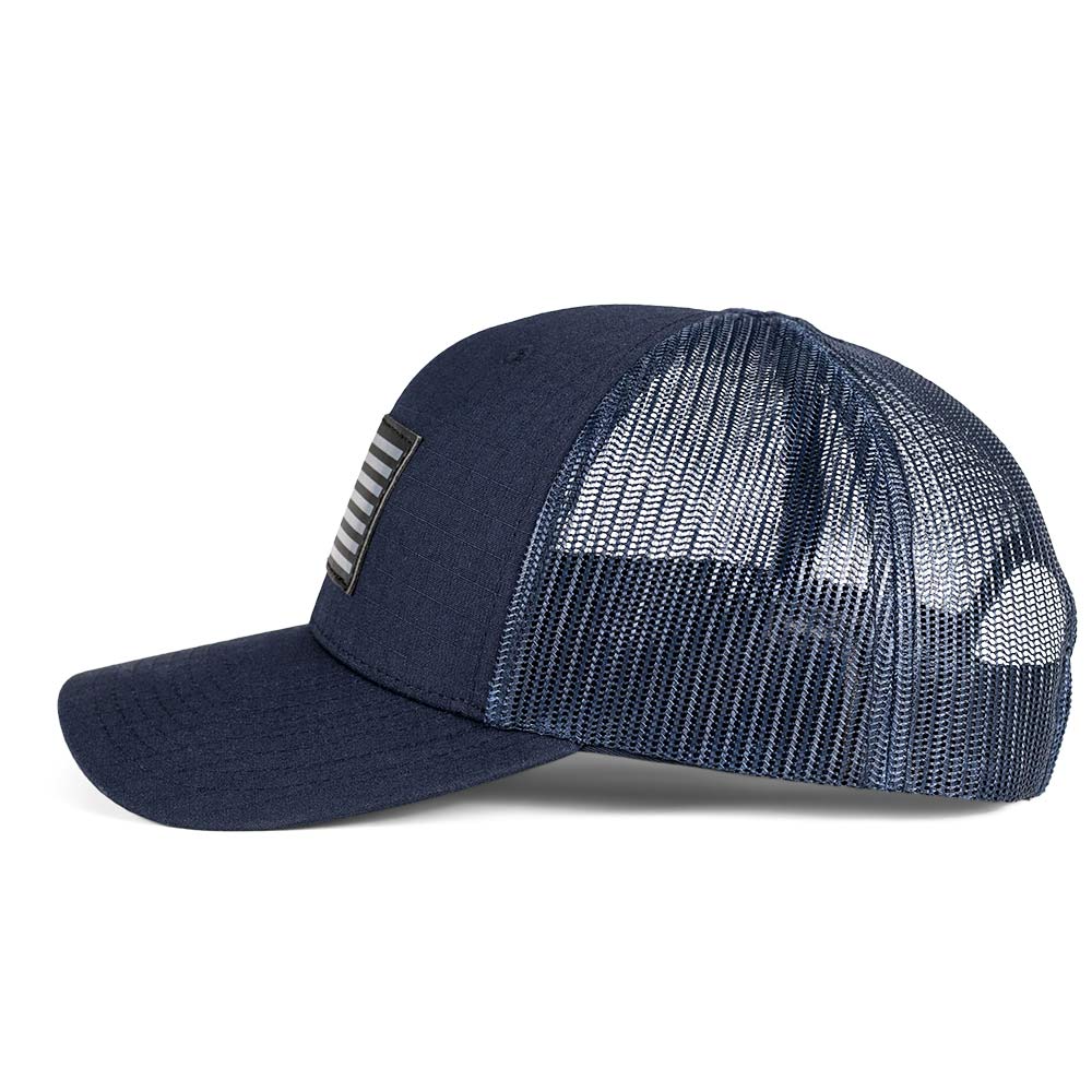 MTNTOUGH  Ibex Flag Tactical Trucker - Navy Blue