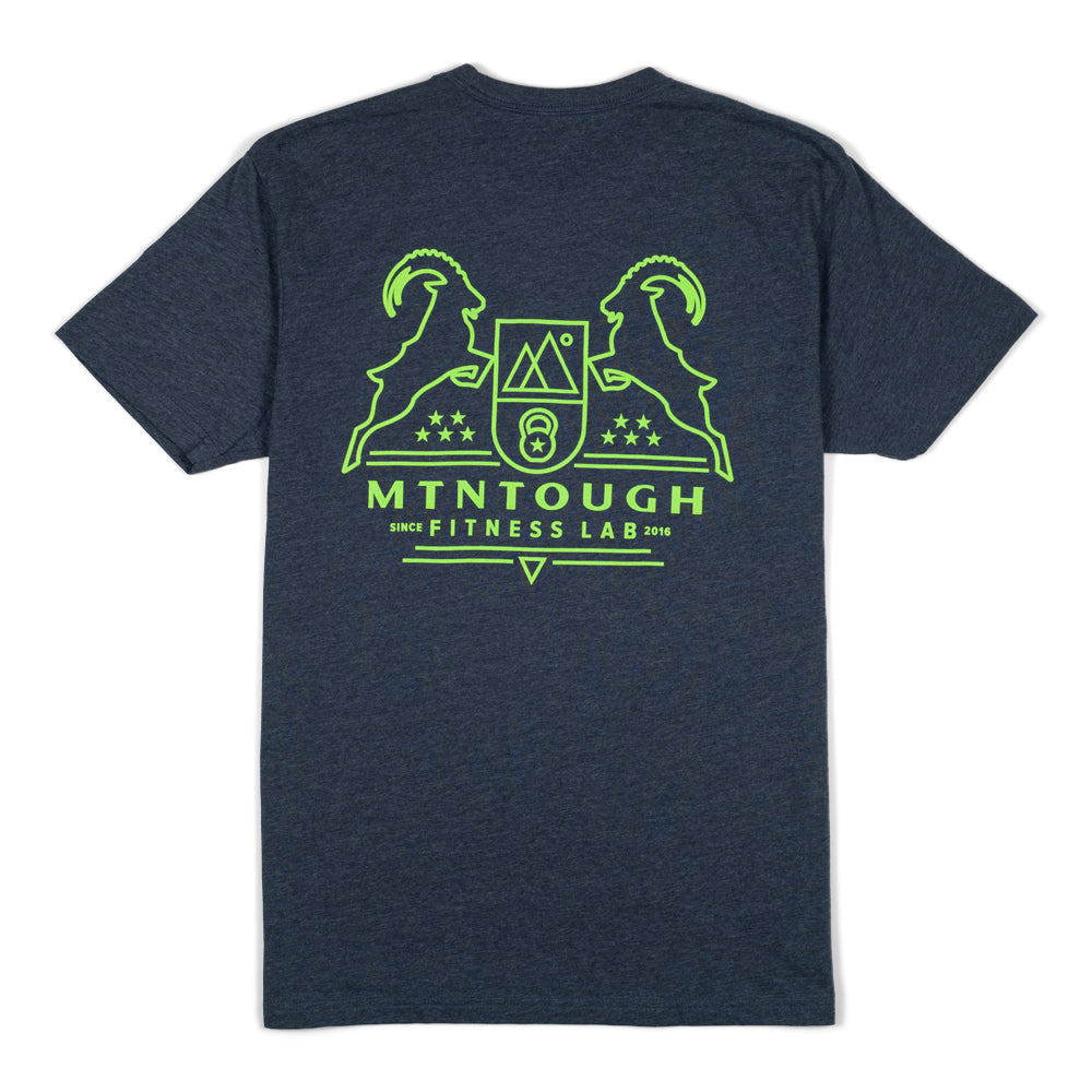 MTNTOUGH Ibex Crest T-Shirt - Charcoal